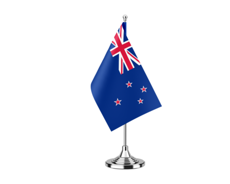 New zealand small national flag isolate background