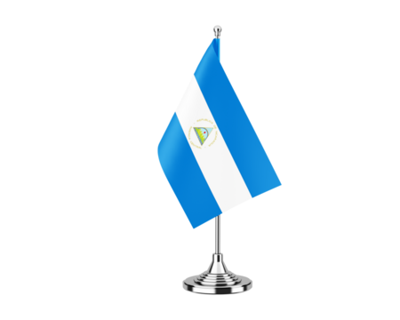 Nicaragua small national flag isolate background