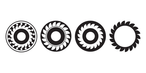 Circular Ornamental Frame Set Decorative Round Border Design Vector Geometric Abstract Circle Patterns for Logo Badges and Artworks