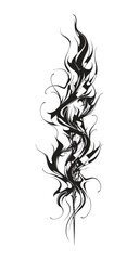Tribal Flame Tattoo Vector Design