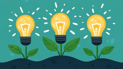 Idea Garden: Cultivating Innovation with Growing Light Bulbs