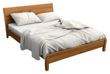 PNG Bed furniture bedroom white.