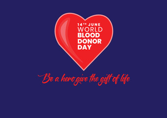 Give blood be a hero vector illustration
