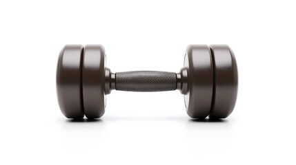 A dumbbell is shown in a close up