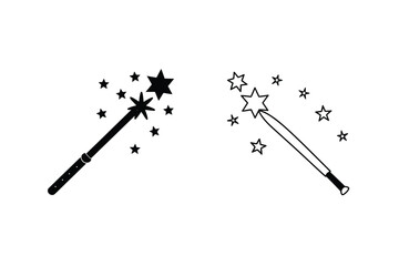 Magical Wands, Stars, Spells, Enchantment, Witchcraft, Wizardry, Fantasy, Magic, Sparkle, Illustrate