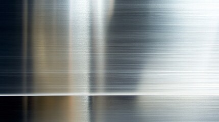 Abstract silver metal texture with smooth lines, showcasing light reflections and a modern aesthetic.