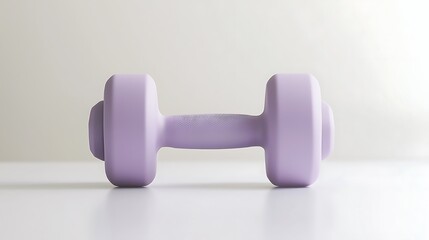 Obraz premium A purple dumbbell is sitting on a white table