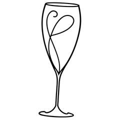 Continuous Line Champagne Flute