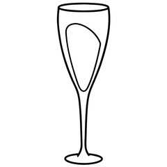 Continuous Line Champagne Flute