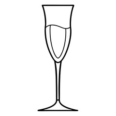 Continuous Line Champagne Flute