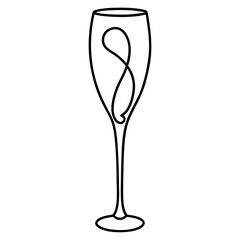 Continuous Line Champagne Flute