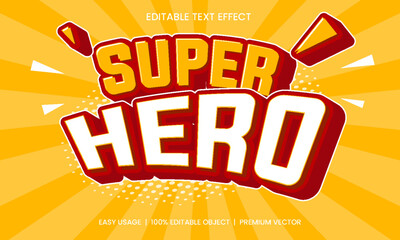 Super Hero Cartoon Style Editable Vector Text Effect