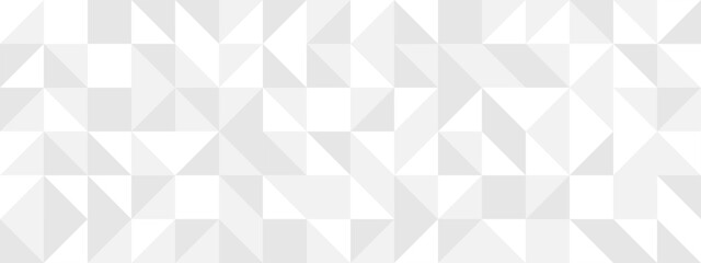 White seamless background of triangles in modern style, flat vector illustration. Cover of gray geometric shapes in retro texture for web design or postcard.