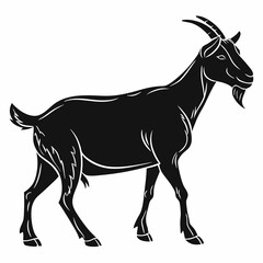 goat silhouette icon vector