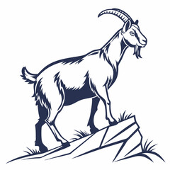 goat silhouette icon vector