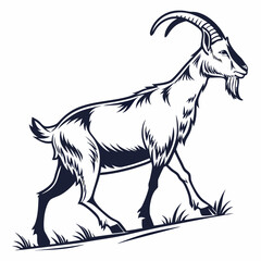 goat silhouette icon vector
