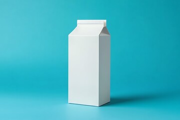 Milk bottle mockup on blue background. 3d rendering.