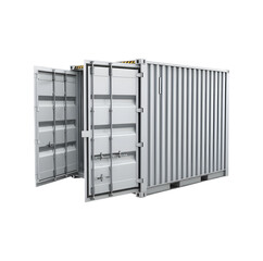 Open Shipping Container - 3D Render - Transparent PNG