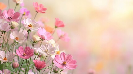 Obraz premium Vibrant spring blossoms in a lush garden setting nature photography floral background serenity and beauty