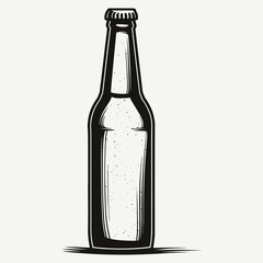 Hand-drawn Bottle Illustration - Simple Line Art Design