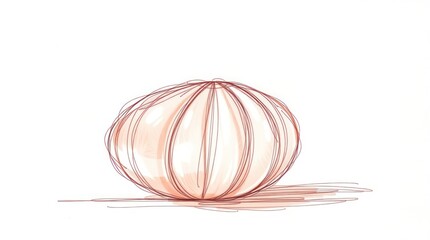 Sketch of sea urchin on white background, for ocean life illustration