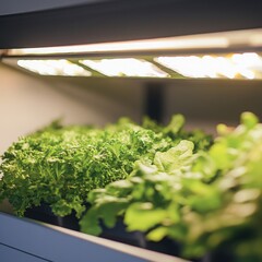 Botanical image of cultivated plants thriving in a greenhouse environment.
