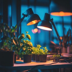 Botanical image of cultivated plants thriving in a greenhouse environment.