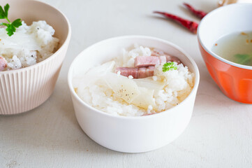 新玉ねぎの炊き込みご飯