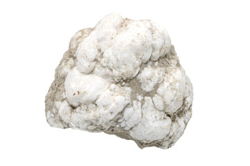 Anhydrite mineral close-up, isolated on white background