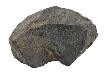 Close-up of mineral Magnetite, isolated on white background