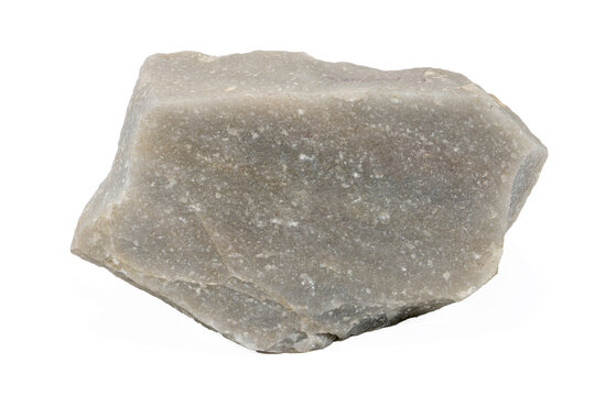 Close-up of Silex mineral, isolated on white background
