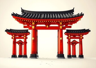 Asian Gateways - 3D Rendering