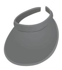 Grey  long visor cap. vector illustration