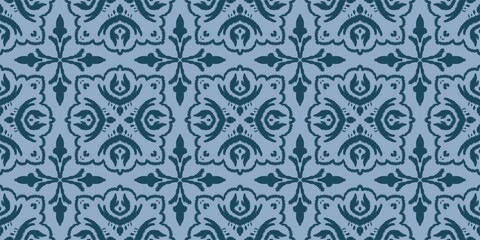 Ikat Textile Pattern with Traditional Tribal Design.  for fabric designs in clothing, from bohemian-inspired dresses to casual shirts or scarves.