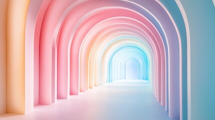 A soft pastel rainbow wallpaper with gentle hues of pink, blue, and yellow, creating a soothing and dreamy vibe