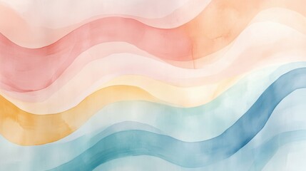 A soft pastel rainbow wallpaper with gentle hues of pink, blue, and yellow, creating a soothing and dreamy vibe