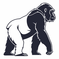 gorilla silhouette icon vector