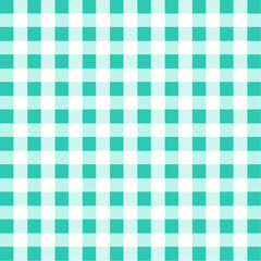 Seamless blue checkered Gingham fabric pattern texture. Modified stripes consisting of crossed horizontal and vertical lines.