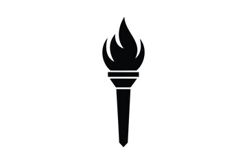 Torch on white background