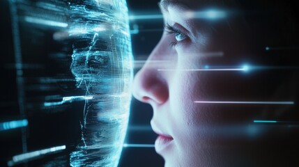 An AI driven language translation system enabling seamless communication between individuals speaking different languages in real time, Communication technology style, photo of