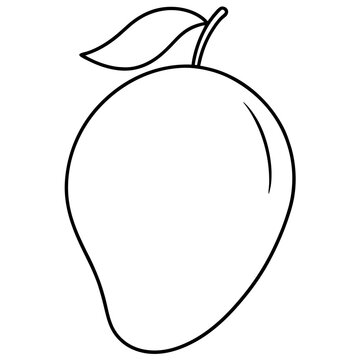 recommend clip art: Mango Line Art Vector