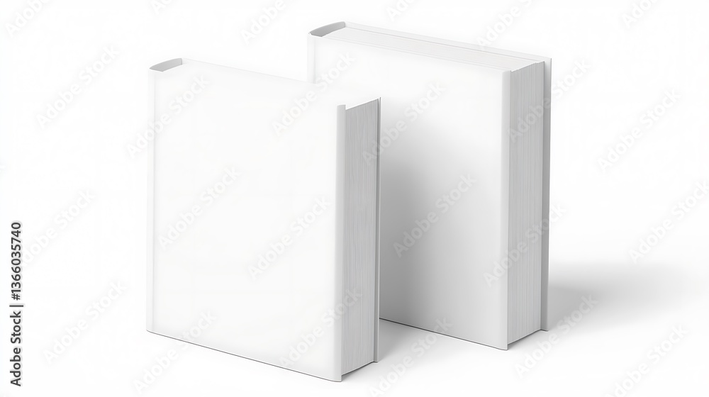 Canvas Prints blank white box mockup, 3d rendering isolated on white background