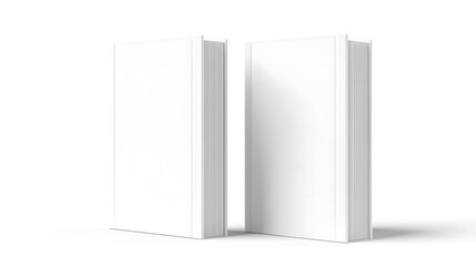 Naklejka premium Blank white box mockup, 3d rendering isolated on white background