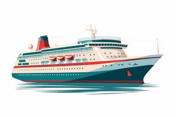 Naklejka premium Close up view of a modern ship on a white background with distinctive texture details