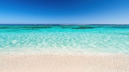 Obraz premium Open ocean serenity tropical paradise landscape photography clear water panoramic view tranquil escape