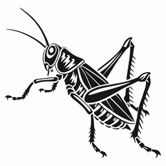 Grasshopper silhouette icon vector