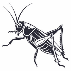 Grasshopper silhouette icon vector