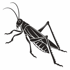 Grasshopper silhouette icon vector