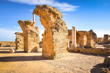 Fototapeta premium The Baths of Antoninus, ruins of ancient Carthage, Tunisia.