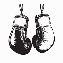 Boxing gloves vector. Boxing gloves vector illustration on white background.